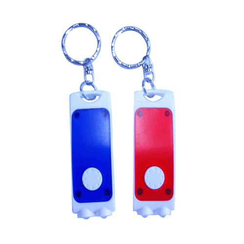Cheapest Price Promotional Gifts Plastic LED Keychain Key Tags