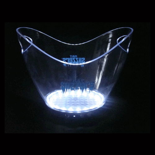 Hot Selling Promotional PS plastic Light Up Led Ice Bucket For Bar