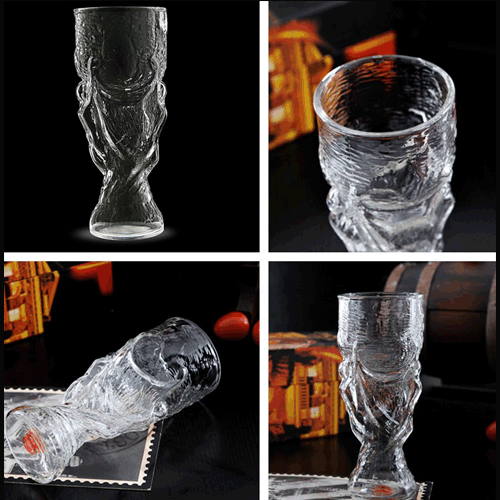 Personized World Cup Customized Drinking trophy shaped Beer Glass Cup, UP-WBI003