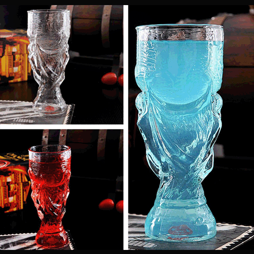 Personized World Cup Customized Drinking trophy shaped Beer Glass Cup, UP-WBI003