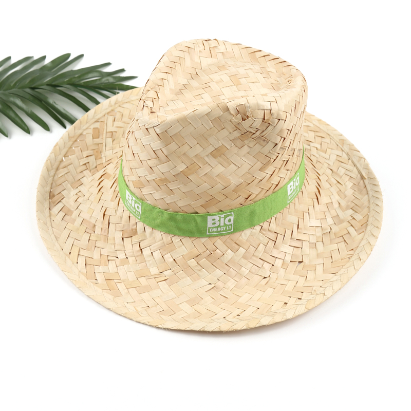 Custom Ribbon Fashion Summer Sun Visor Straw Hat