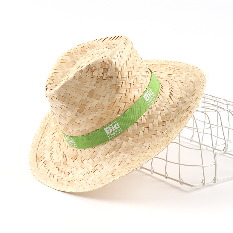 Custom Ribbon Fashion Summer Sun Visor Straw Hat