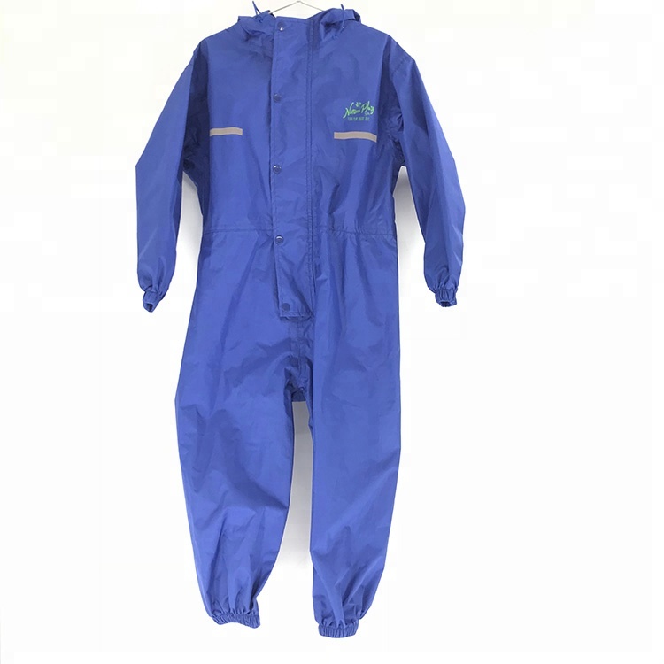 OEM/ODM Custom Logo Eco-friendly Polyester Waterproof Overall Onesie Raincoat